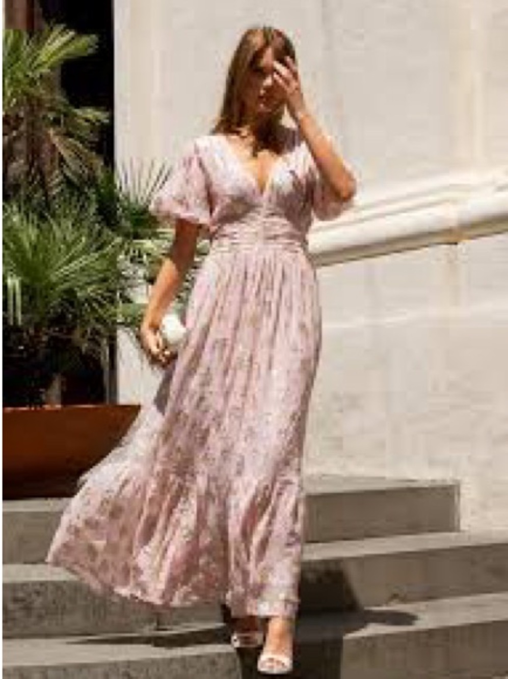 Ricarica Floral V‑Neck Wrap Maxi Dress